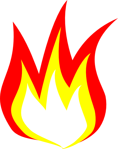 Flame 2 Color clip art - vector clip art online, royalty free 