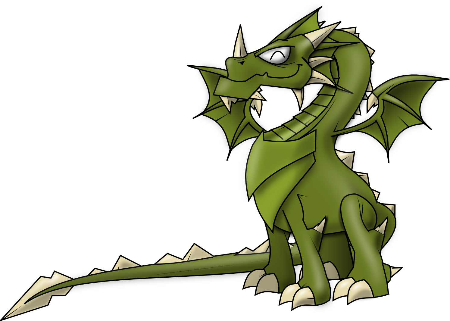 Free Fantasy Green Dragon Clip Art