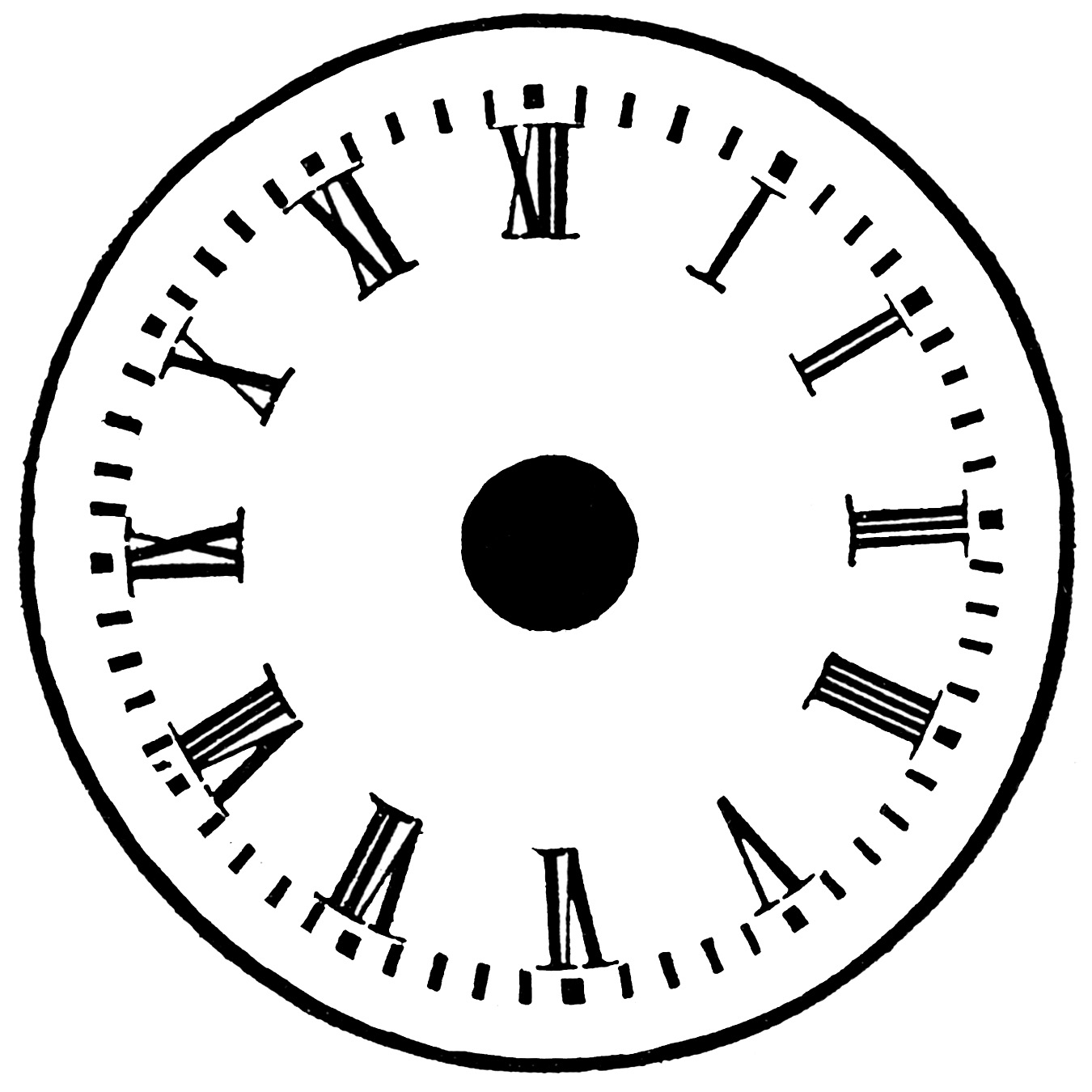 Printable Blank Clock Face - Clipart library