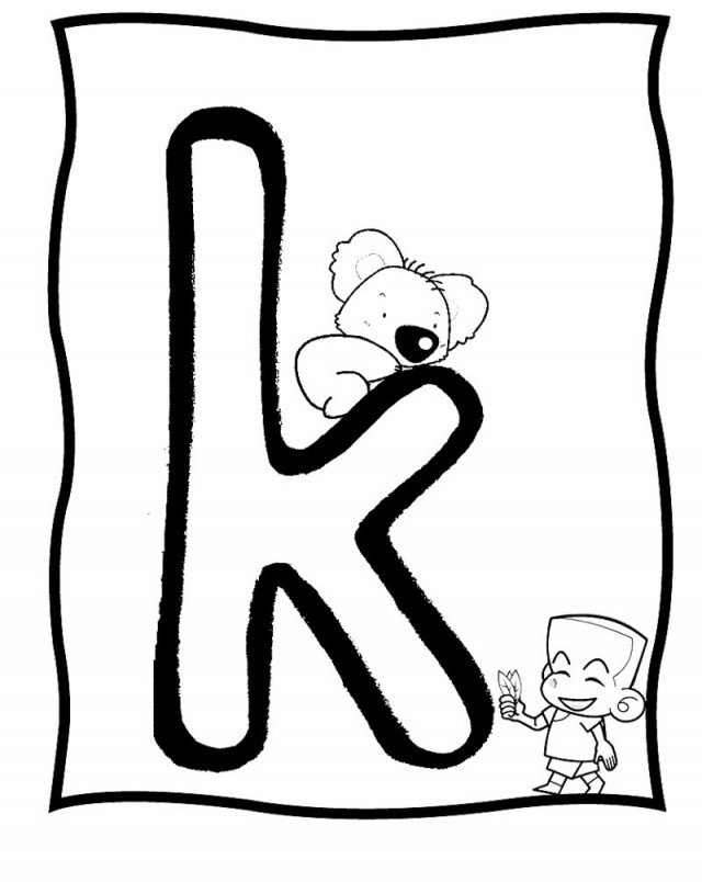 cartoon for coloring of letter k clip art library.