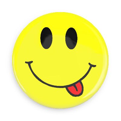 smiley face with tongue sticking out logo