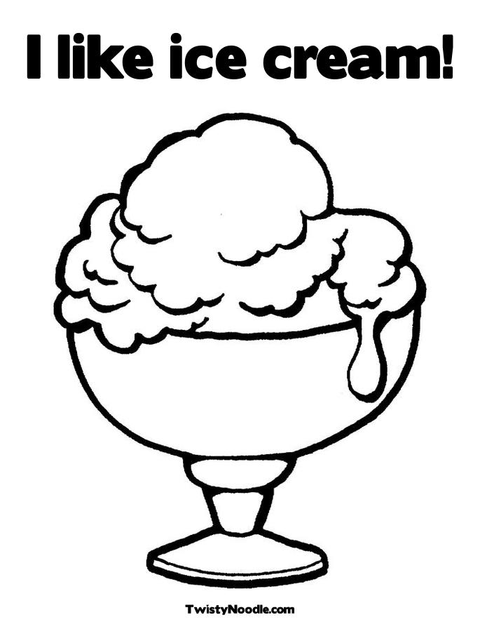 Waffle Cone Coloring Page