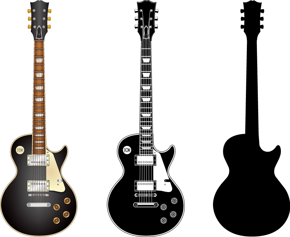 black electric guitar by ikarusmedia on Clipart library