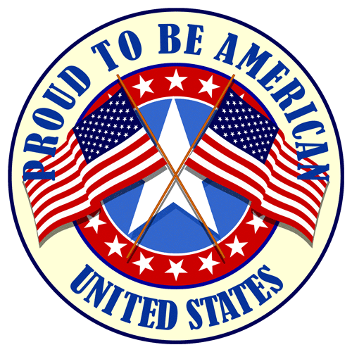 Patriotic American Clipart: God Bless America