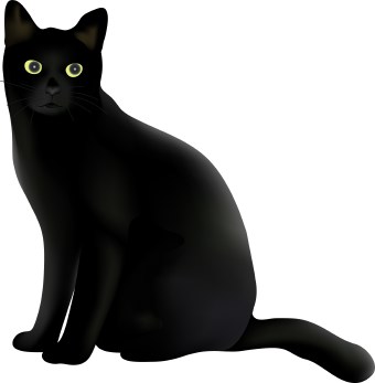 Black Cat Face Clipart