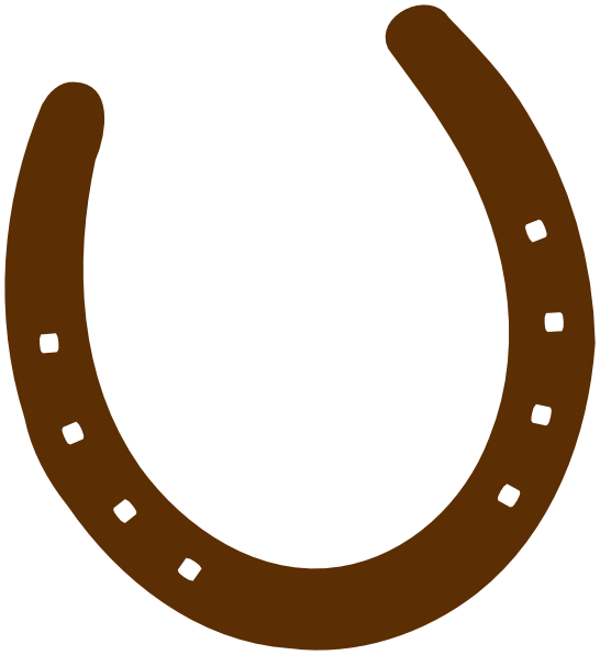 Cowboy Brown Horseshoe clip art - vector clip art online, royalty 