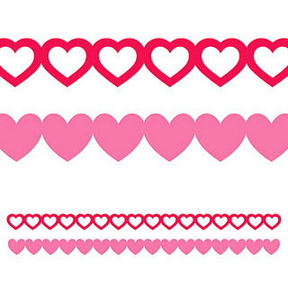 heart borders for word