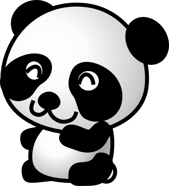 Panda 7 clip art - vector clip art online, royalty free  public 