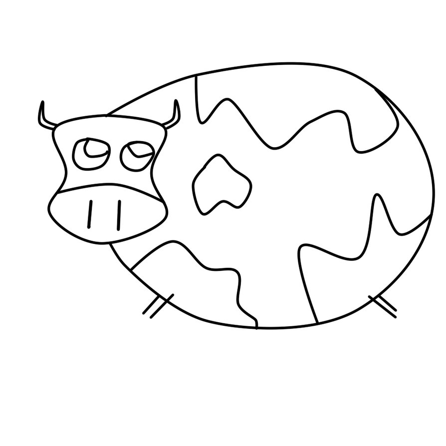 Fat Cow Outline by quiblanc on Clipart library