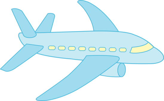 Little Blue Airplane - Free Clip Art
