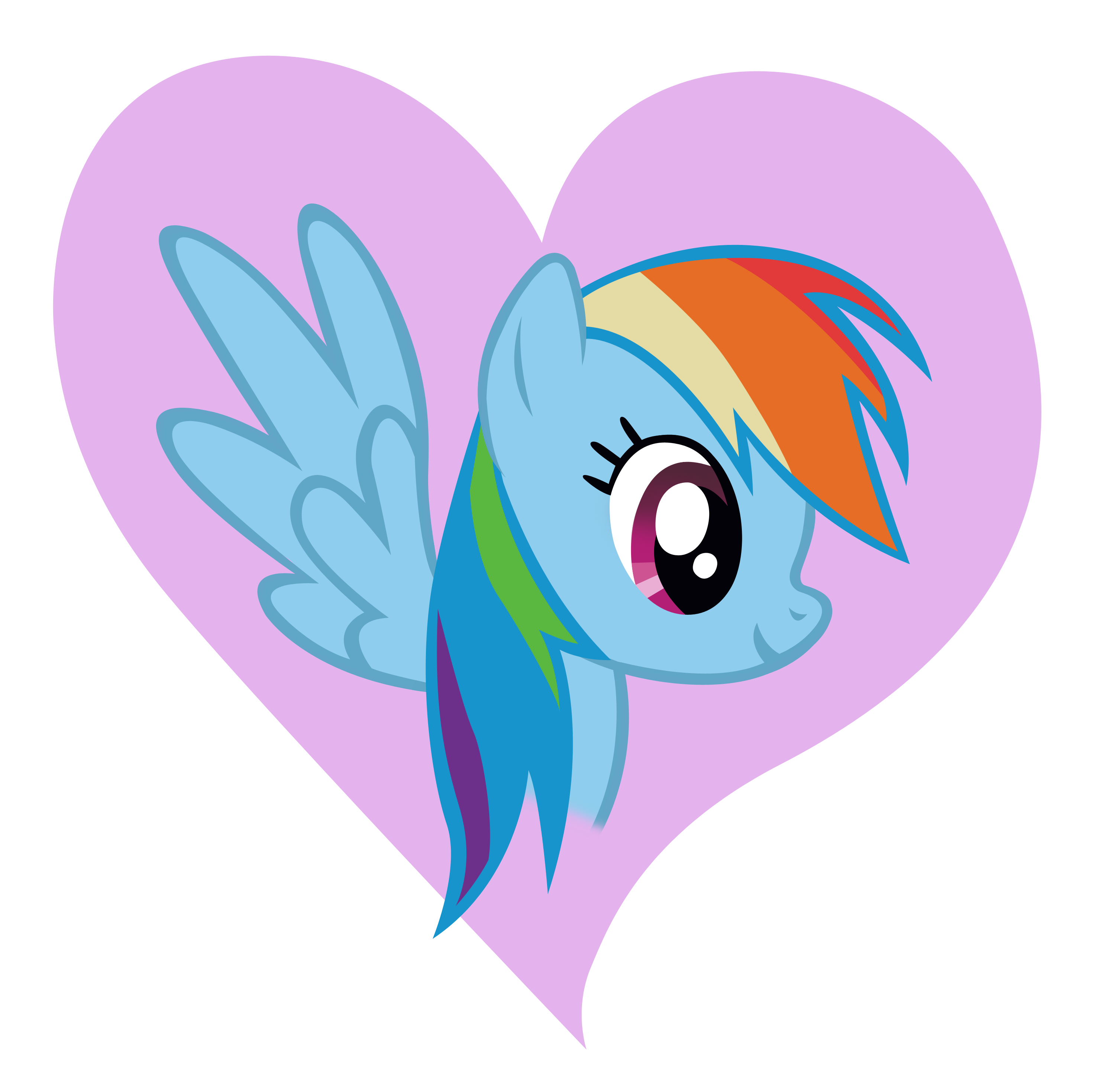 Rainbow Dash Heart Design by Dipi11 on Clipart library