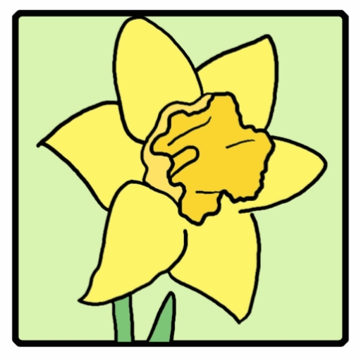 cartoon clip art daffodil  