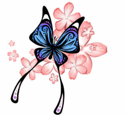 Butterfly and Flower Tattoos - Clipart library - Clipart library