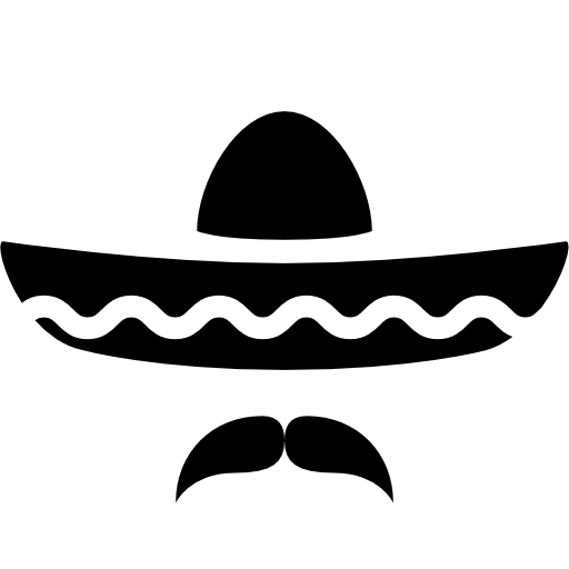 Black sombrero icon - Free black civilization icons