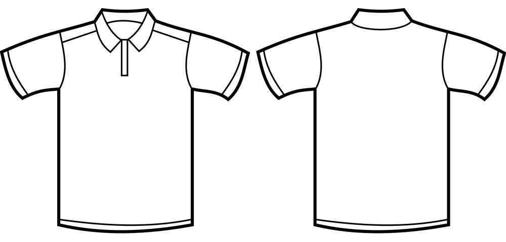 polo t shirt outline