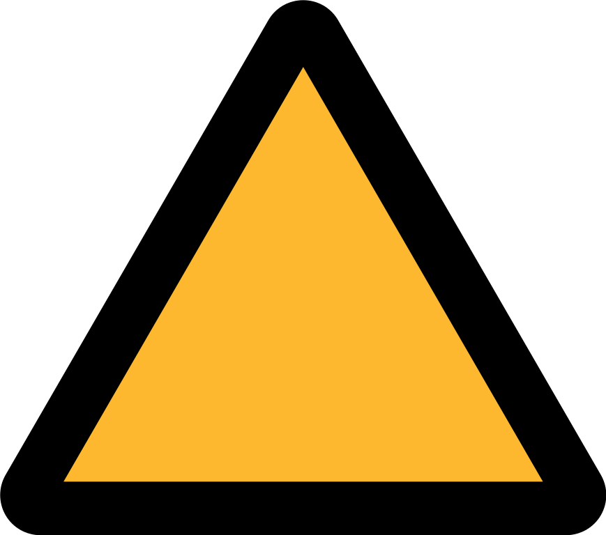 File:Triangle warning sign (black and yellow) - Wikimedia Commons