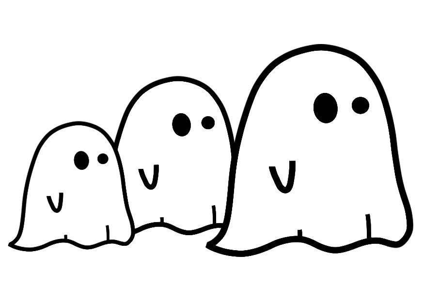 Coloring page ghosts - img 19674.