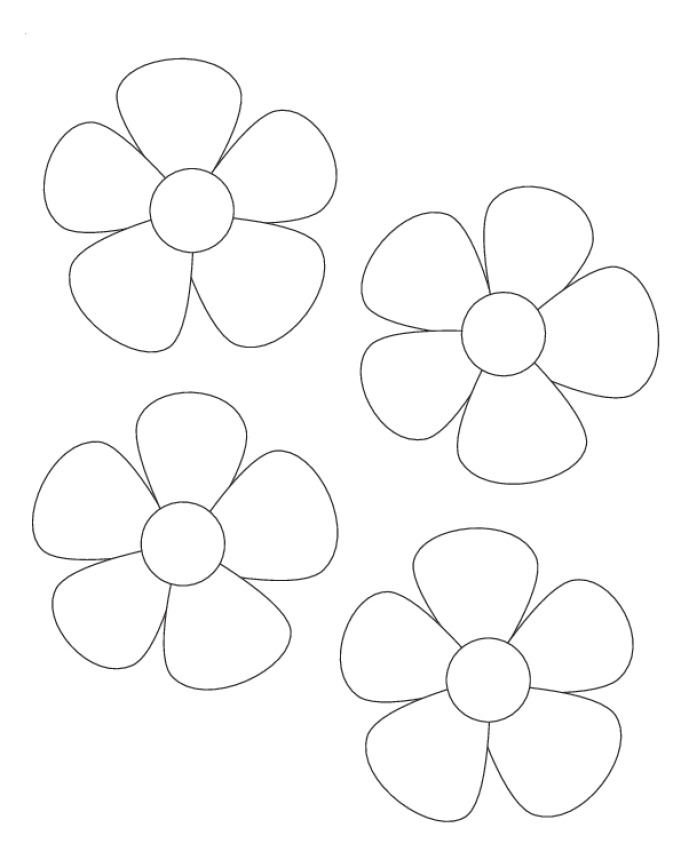 Free Flower Template To Colour, Download Free Flower Template To Colour