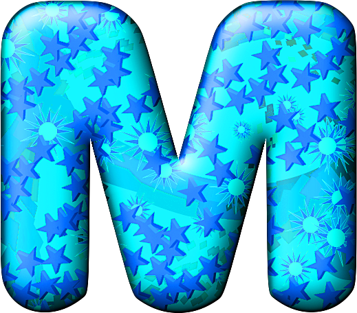 Presentation Alphabets: Party Balloon Cool Letter M
