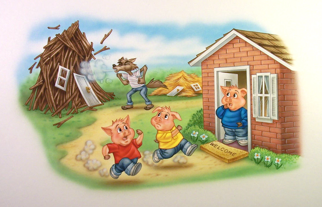 Three Little Pigs Picture Book by Phil Wilson | Cliff Knecht 