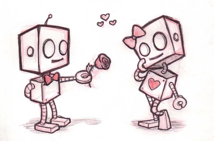 cute robot sketches - Clip Art Library