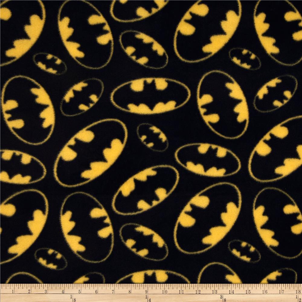 Tossed Batman Symbols Multi - Discount Designer Fabric - Fabric.com