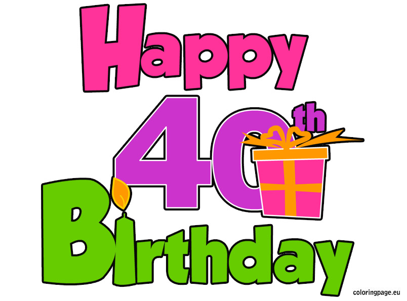 40th Birthday Banners Personalized images Clip Art Library