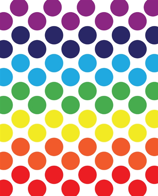Rainbow Spectrum Polka Dot Printed Backdrop | Backdrop Express