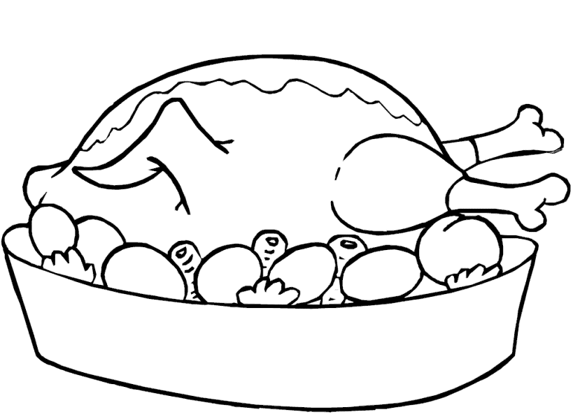 chicken meat coloring page