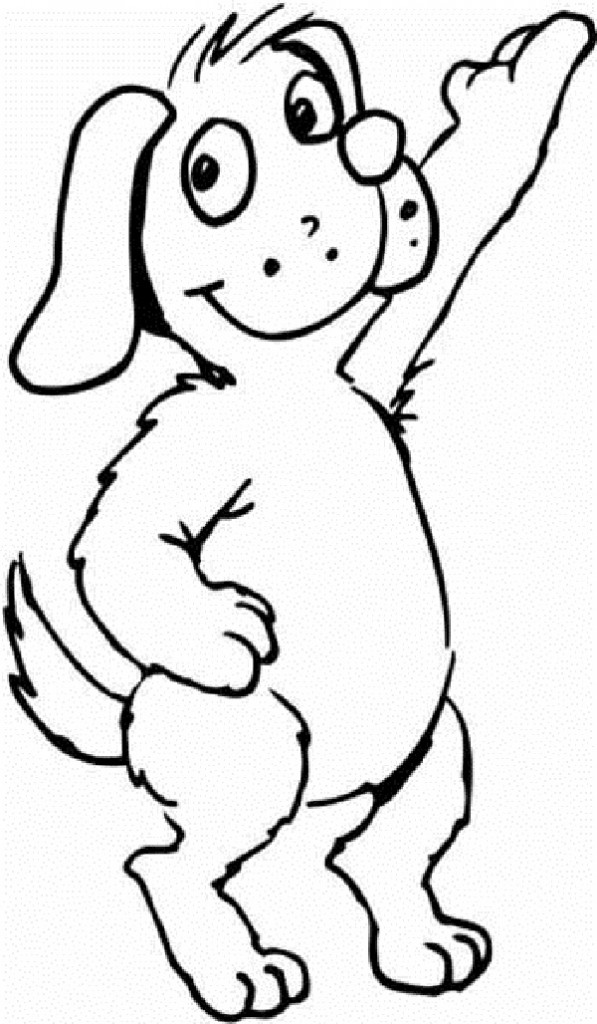 dog cartoon drawing standing - Clip Art Library