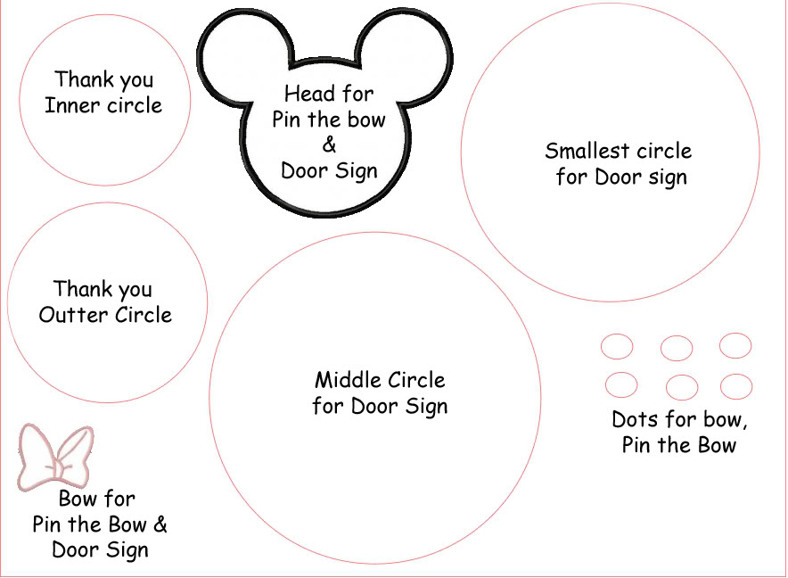 minnie mouse cutouts