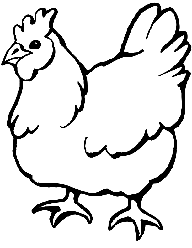 Chicken coloring page - Animals Town - Animal color sheets Chicken 