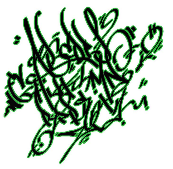 Green Graffiti Alphabet Letters, Tag Alphabets | Graffiti Alphabet 