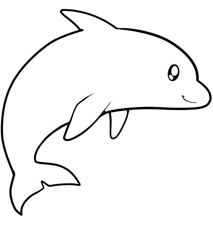 cute dolphin clipart black and white