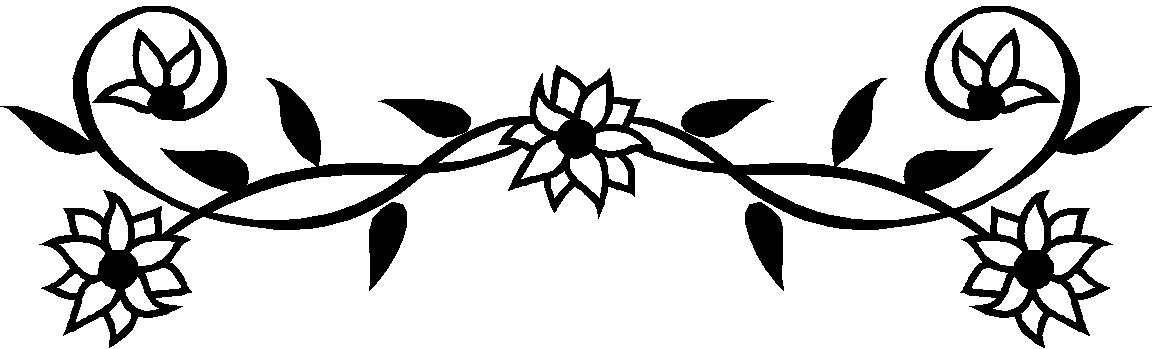 Flower Border Clip Art Black And White | Clipart library - Free 
