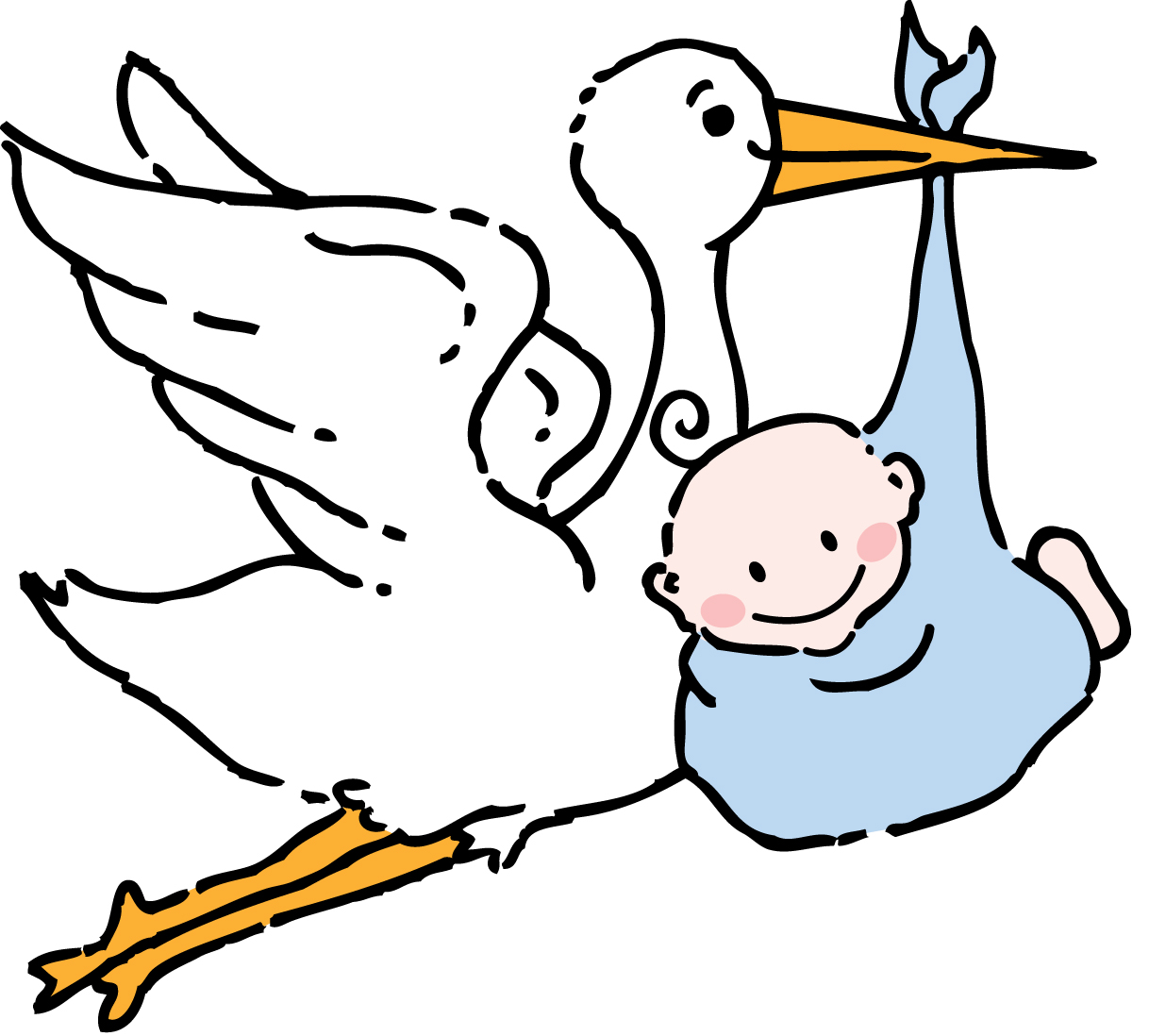 Stork And Baby Clipart - Clipart library
