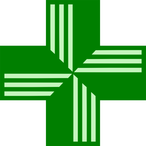 Green Pharmacy Cross clipart image -