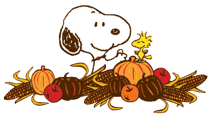 Snoopy  Woodstock Thanksgiving Cartoon Clipart Image Picture 2