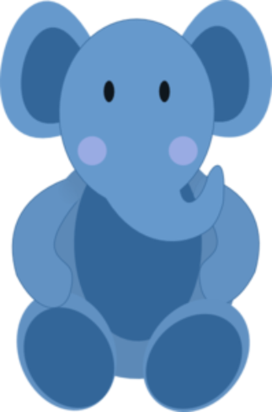 Baby Elephant Md image - vector clip art online, royalty free 