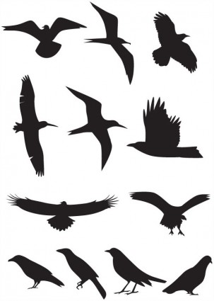 Bird silhouette vector art free Free vector for free download 