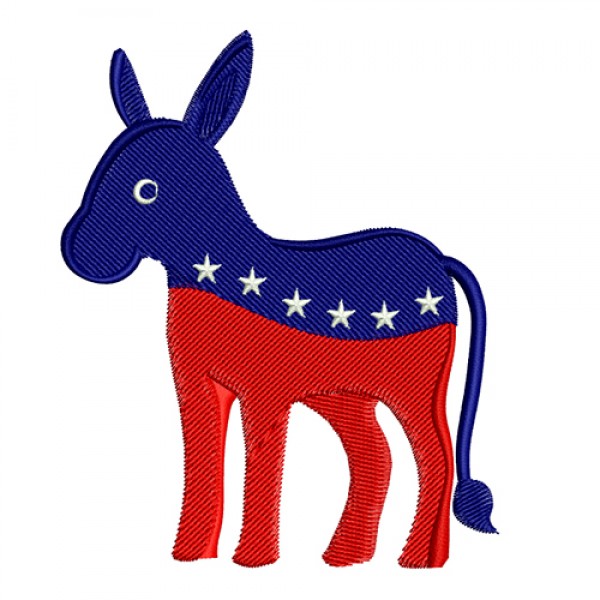 New Democratic Donkey Political Embroidery Designs