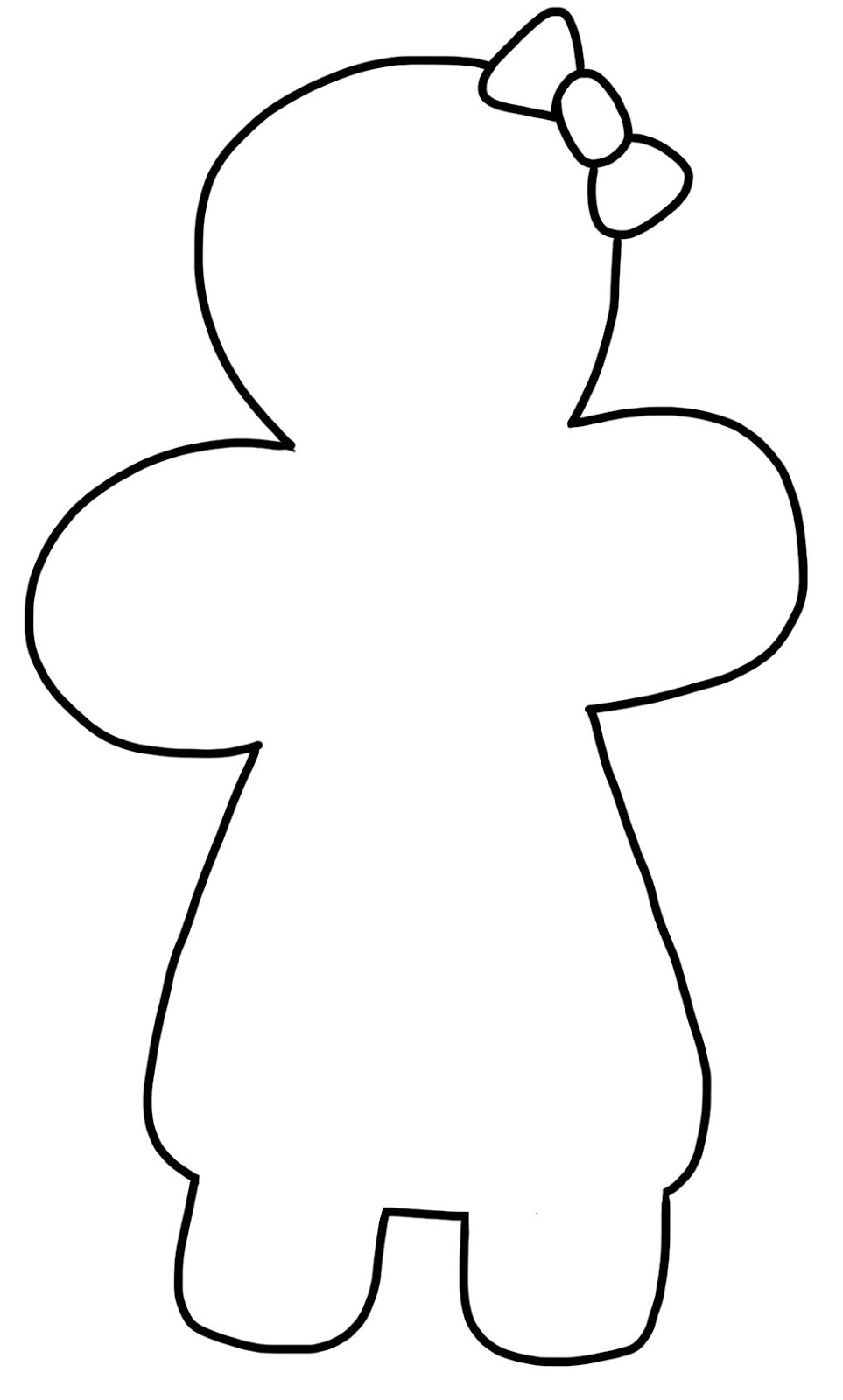 Free Gingerbread Man Outline, Download Free Gingerbread Man Outline png