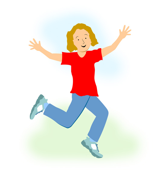 Girl Running and Playing - Free Art Images for Christians