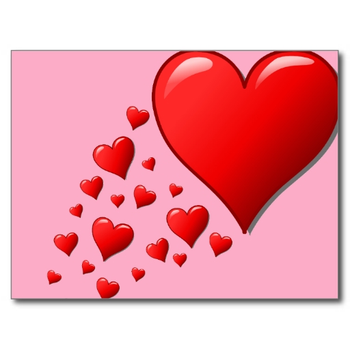red cartoon cute hearts design 