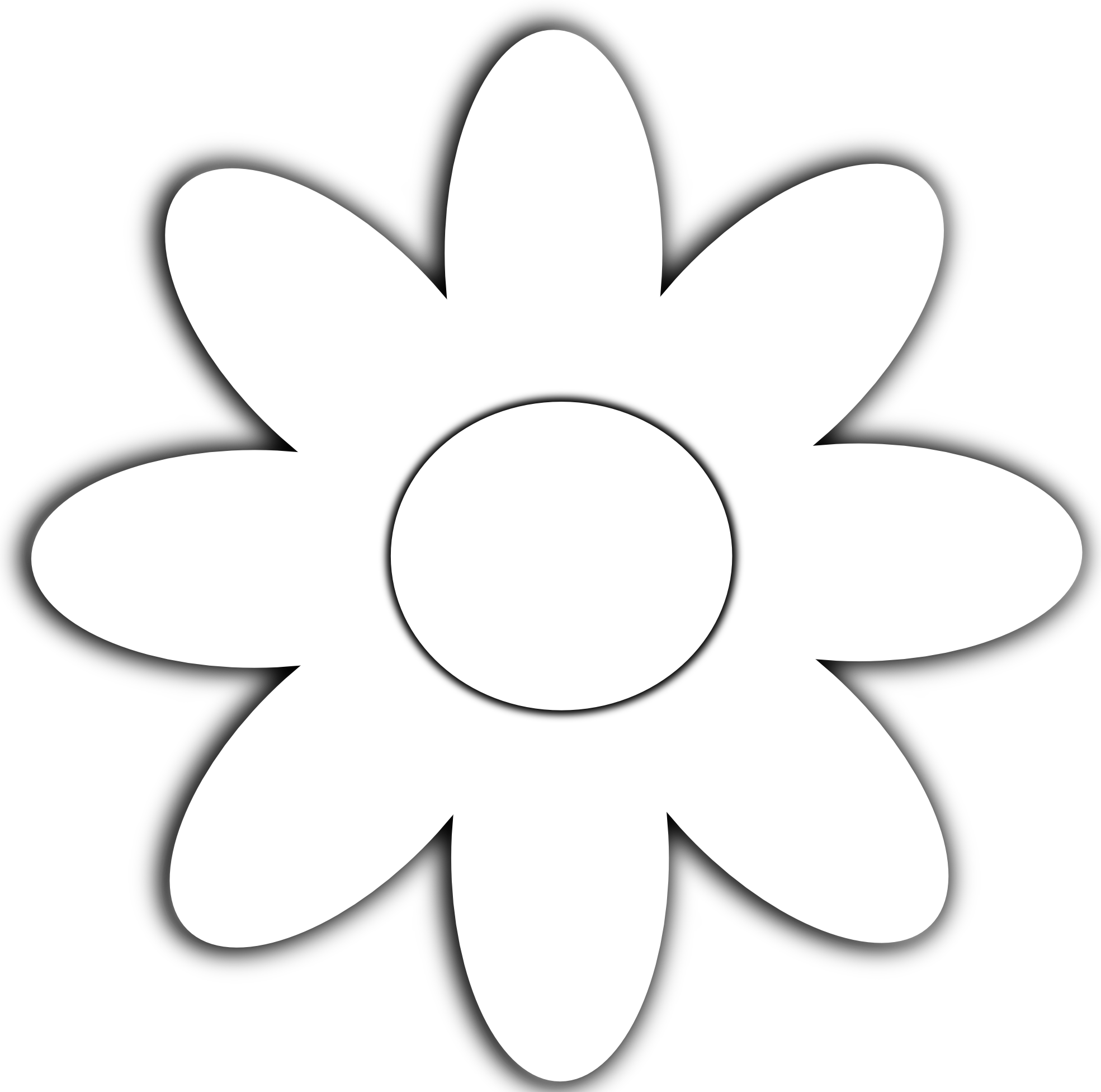 daisy flower 5 black white line art scalable vector graphics svg 