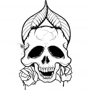 Easy Drawings Of Roses And Skulls - Gallery
