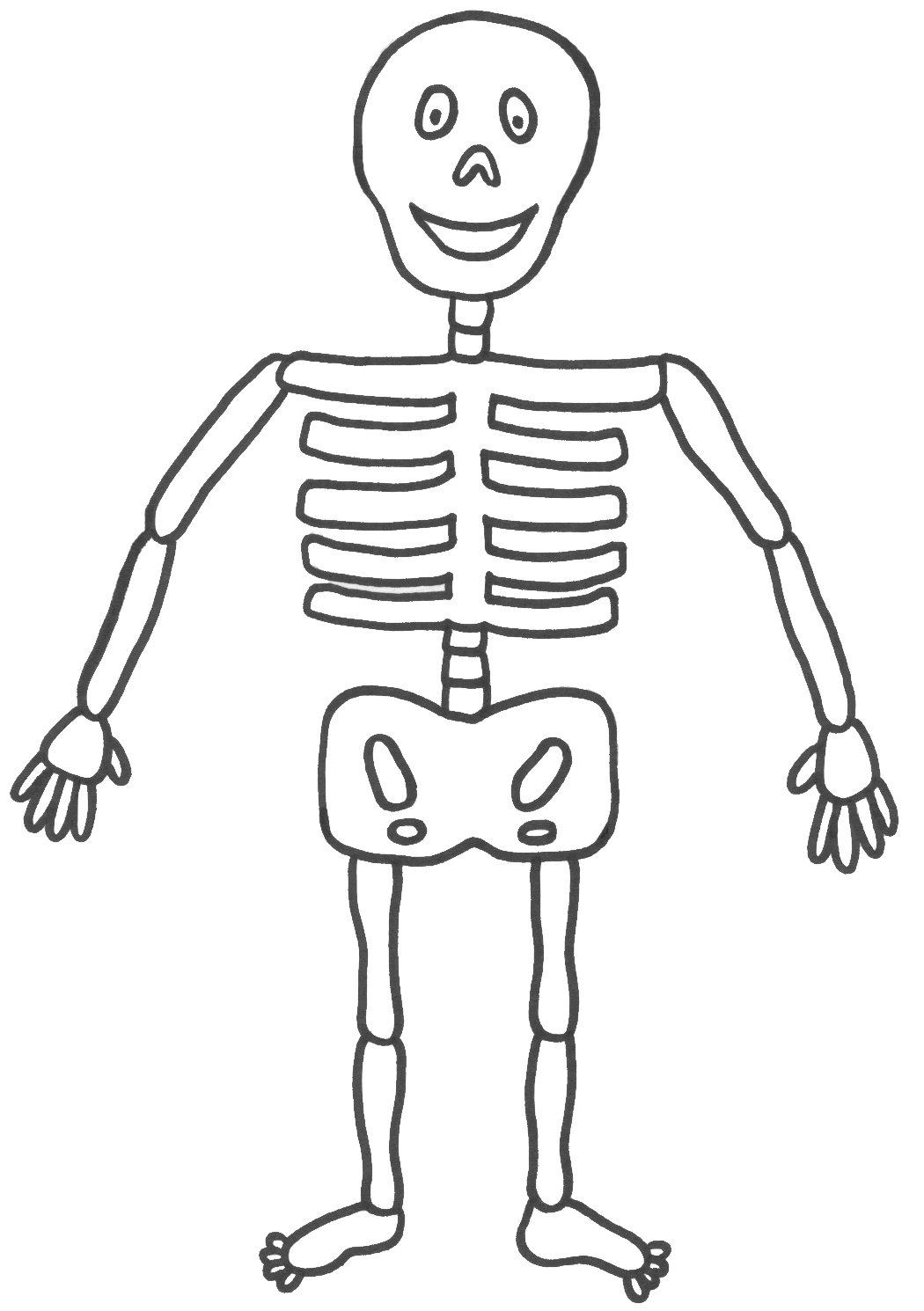 printable skeleton coloring pages for kids | thingkid.