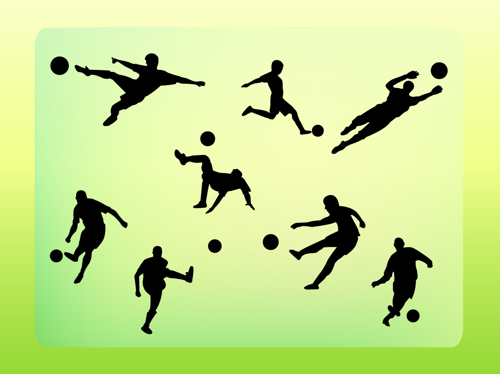 Soccer Vector Silhouettes