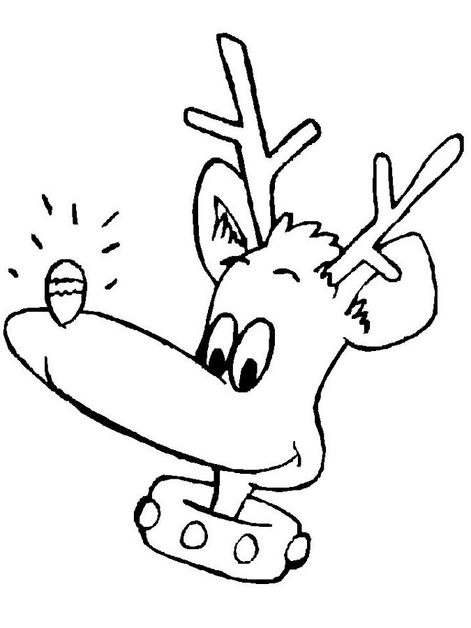 Pix For  Cartoon Reindeer Face
