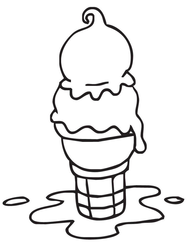 free ice cream clipart black and white - photo #14